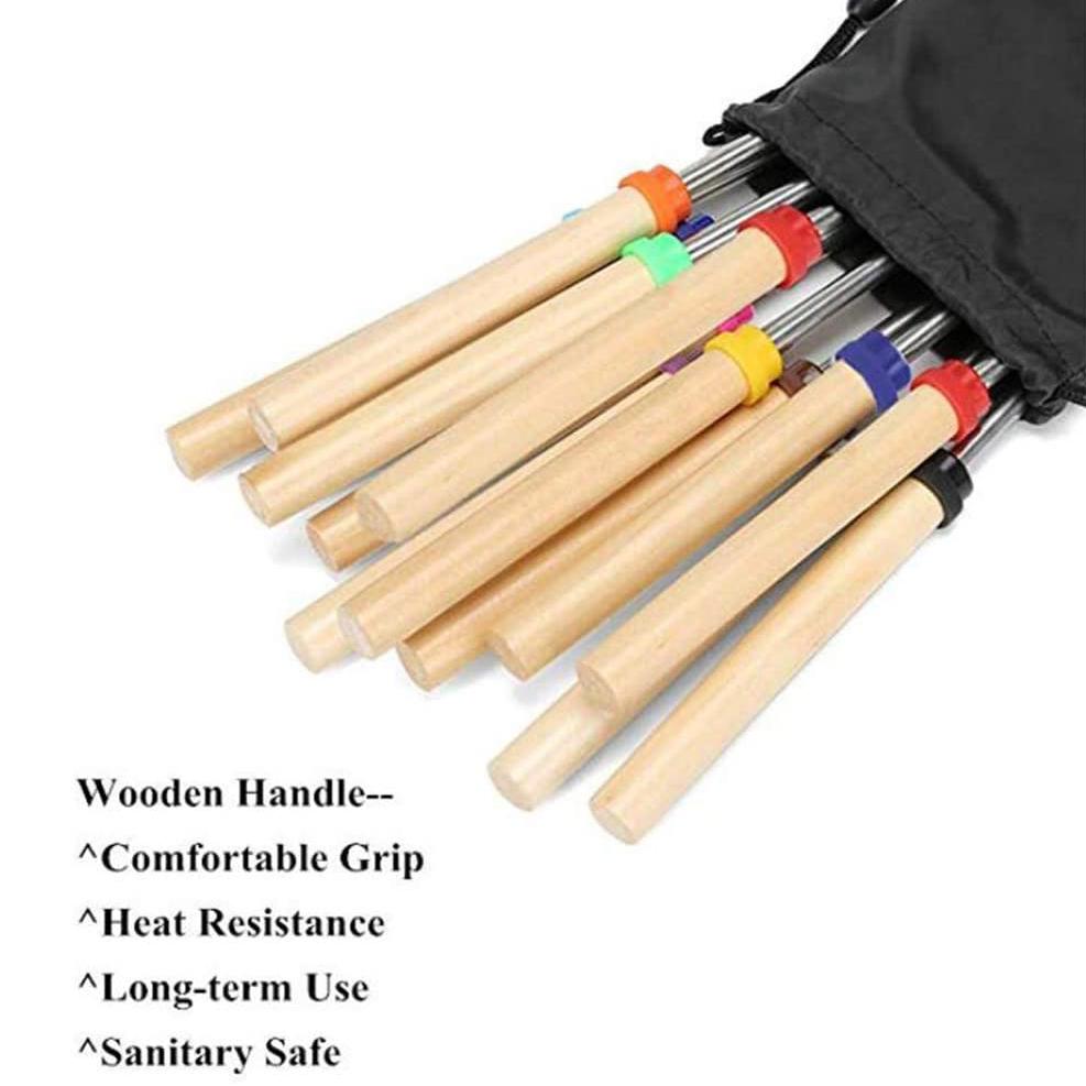 8-Piece Set: Marshmallow Roasting Sticks with Wooden Handle Garden & Patio refund_fee:1200