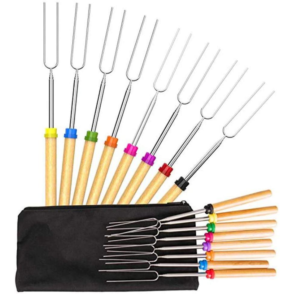 8-Piece Set: Marshmallow Roasting Sticks with Wooden Handle Garden & Patio refund_fee:1200