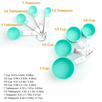 8-Piece Set: Plastic Measuring Spoon Cups __stock:100 Kitchen & Dining Low stock refund_fee:800