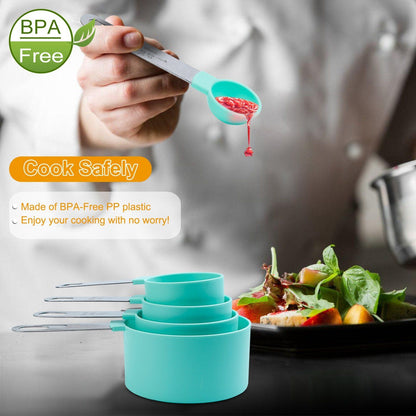 8-Piece Set: Plastic Measuring Spoon Cups __stock:100 Kitchen & Dining Low stock refund_fee:800