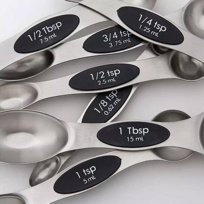 8-Piece: Stainless Steel Magnetic Measuring Spoons Set __stock:500 Kitchen & Dining refund_fee:800