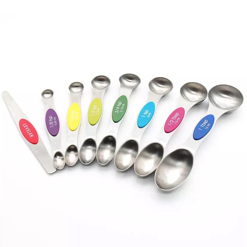 8-Piece: Stainless Steel Magnetic Measuring Spoons Set __stock:500 Kitchen & Dining refund_fee:800