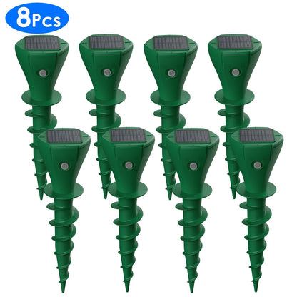 8-Pieces: Solar Powered Repellent Waterproof Solar Vibration Stake __stock:50 Low stock Pest Control refund_fee:2200 Warranty