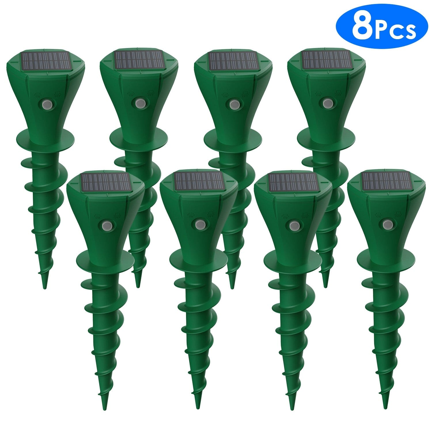 8-Pieces: Solar Powered Repellent Waterproof Solar Vibration Stake __stock:50 Low stock Pest Control refund_fee:2200 Warranty