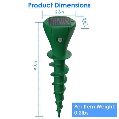 8-Pieces: Solar Powered Repellent Waterproof Solar Vibration Stake __stock:50 Low stock Pest Control refund_fee:2200 Warranty