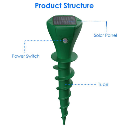 8-Pieces: Solar Powered Repellent Waterproof Solar Vibration Stake __stock:50 Low stock Pest Control refund_fee:2200 Warranty