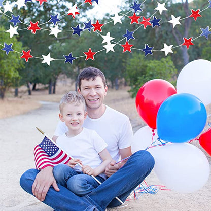 8 Strands Patriotic Star Streamers Banner Garland __stock:200 Holiday Decor & Apparel refund_fee:800