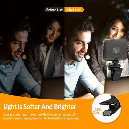 80 LED Clip-On Rechargeable Selfie Ring Light __stock:200 Indoor Lighting refund_fee:1200 Warranty