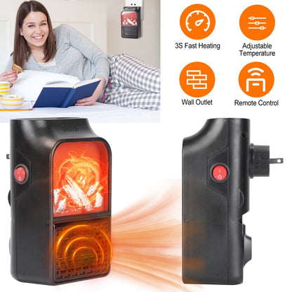 800w Plug-In Space Heater Wall Outlet with 360° Rotatable Plug __stock:50 Household Appliances Low stock refund_fee:1200 Warranty