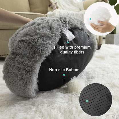 Cat Bed for Indoor Cats, Calming Dog Bed for Small Dogs, anti Anxiety Dog Bed Soft Fluffy Warm and Cozy to Improved Sleep, Machine Washable Grey, Large Beds Beds & Furniture Cats Pet Supplies