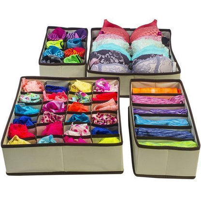 Foldable Closet Underwear Organizer(4 pics/1 Set) Closet & Storage storage