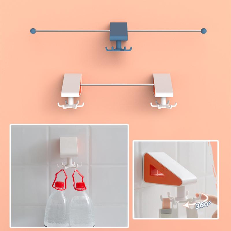 Seamless Rotating Hook With Steel Pipe Closet & Storage storage