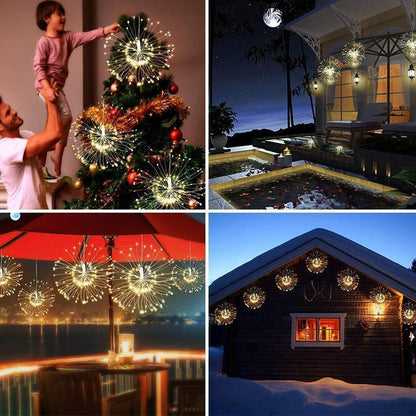 LED Copper Wire Firework Lights, 120 brilliant LED lamp beads decoration Garden & Patio