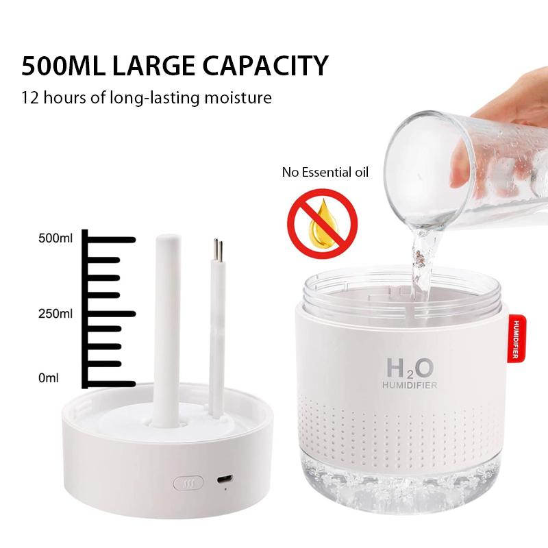 Mist Humidifier with Night Light Bedding smart home