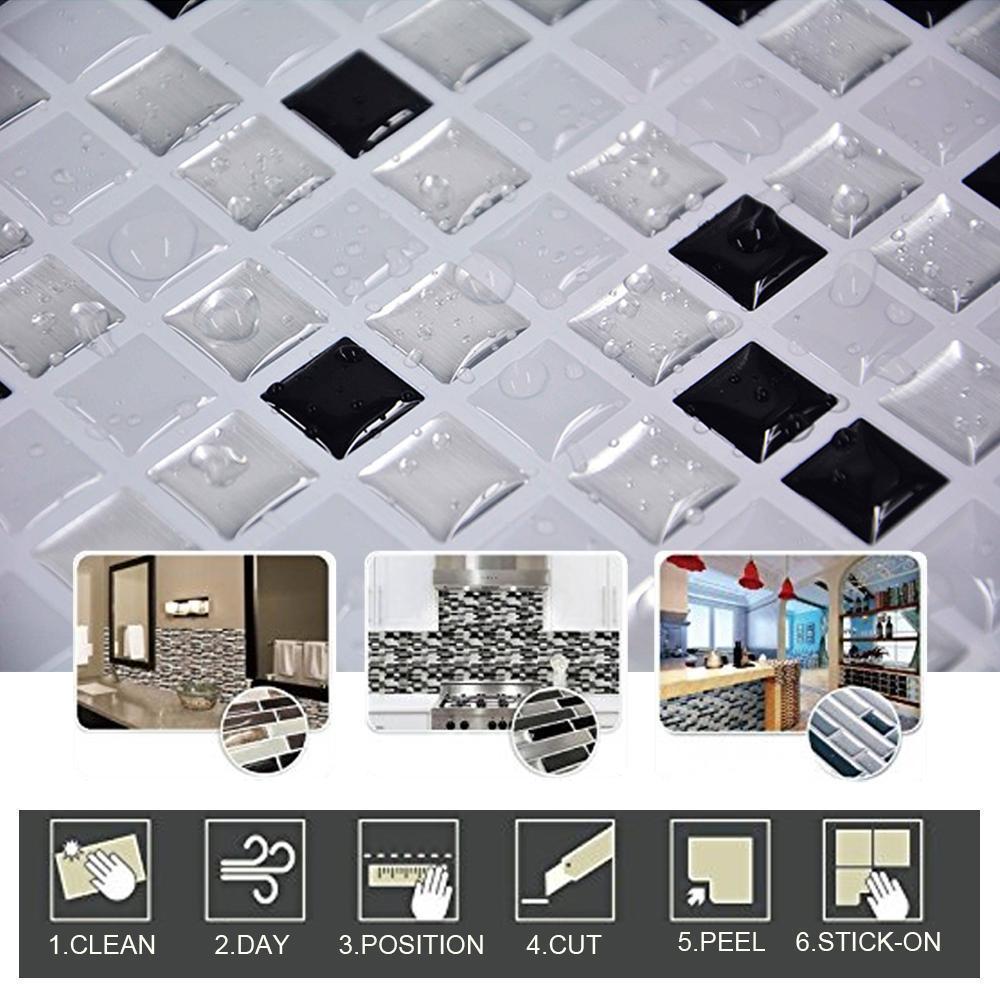 3D Mosaic Tile Self-adhesive Stickers bathroom decoration kitchen