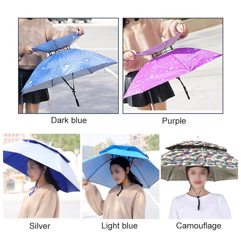 Double Layer Folding UV Wind Protection Umbrella Garden & Patio Sport & Outdoor