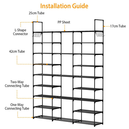 9-Tier: Shoe Rack Metal Storage __stock:50 Closet & Storage refund_fee:1800