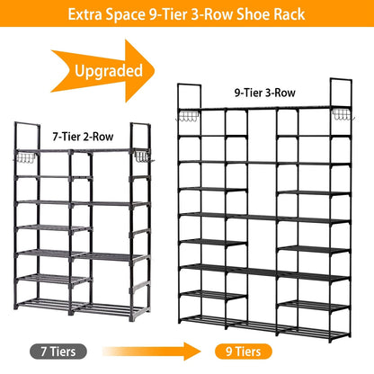 9-Tier: Shoe Rack Metal Storage __stock:50 Closet & Storage refund_fee:1800