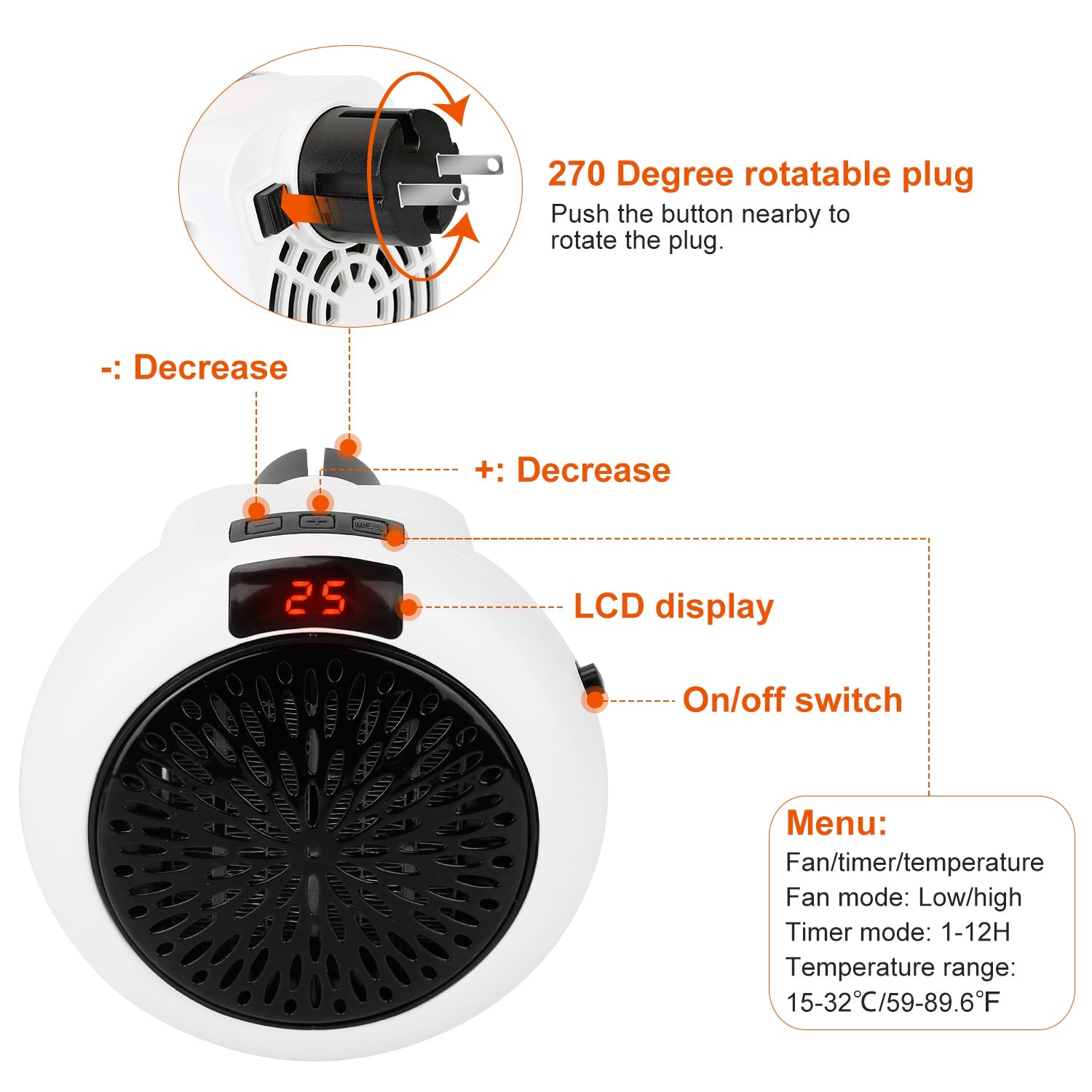 900W Portable Heater Fan with Remote Control __stock:100 Household Appliances refund_fee:1200 Warranty