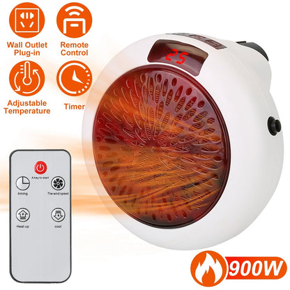 900W Portable Heater Fan with Remote Control __stock:100 Household Appliances refund_fee:1200 Warranty