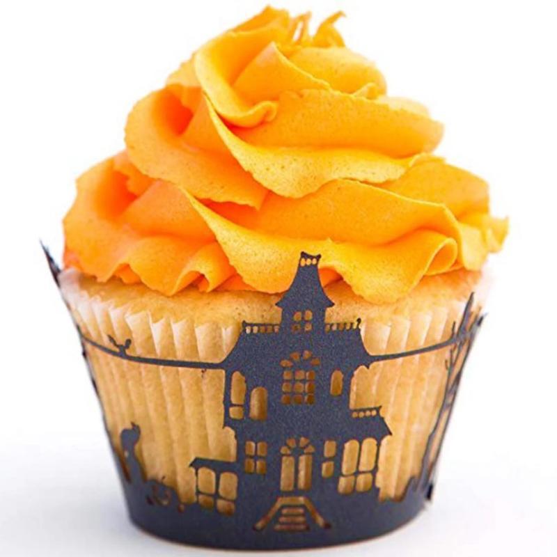 Halloween Decoration Cupcake Wrappers Party Accessories, 50 PCs Garden & Patio kitchen