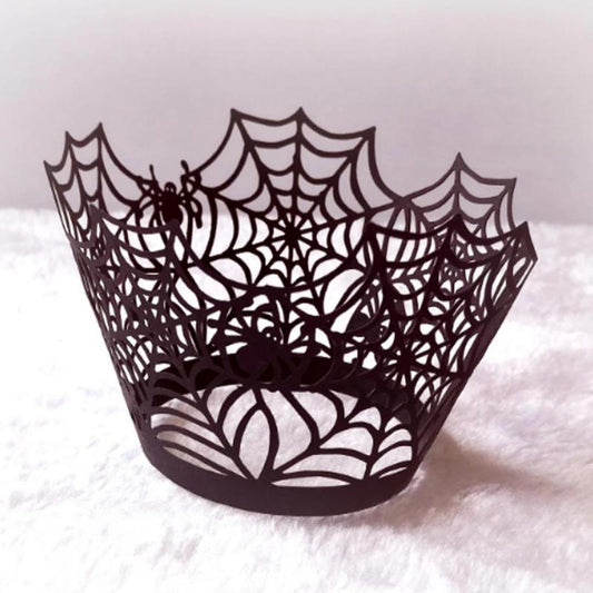 Halloween Decoration Cupcake Wrappers Party Accessories, 50 PCs SPIDER WEB Garden & Patio kitchen