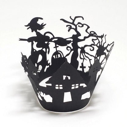 Halloween Decoration Cupcake Wrappers Party Accessories, 50 PCs WITCH Garden & Patio kitchen