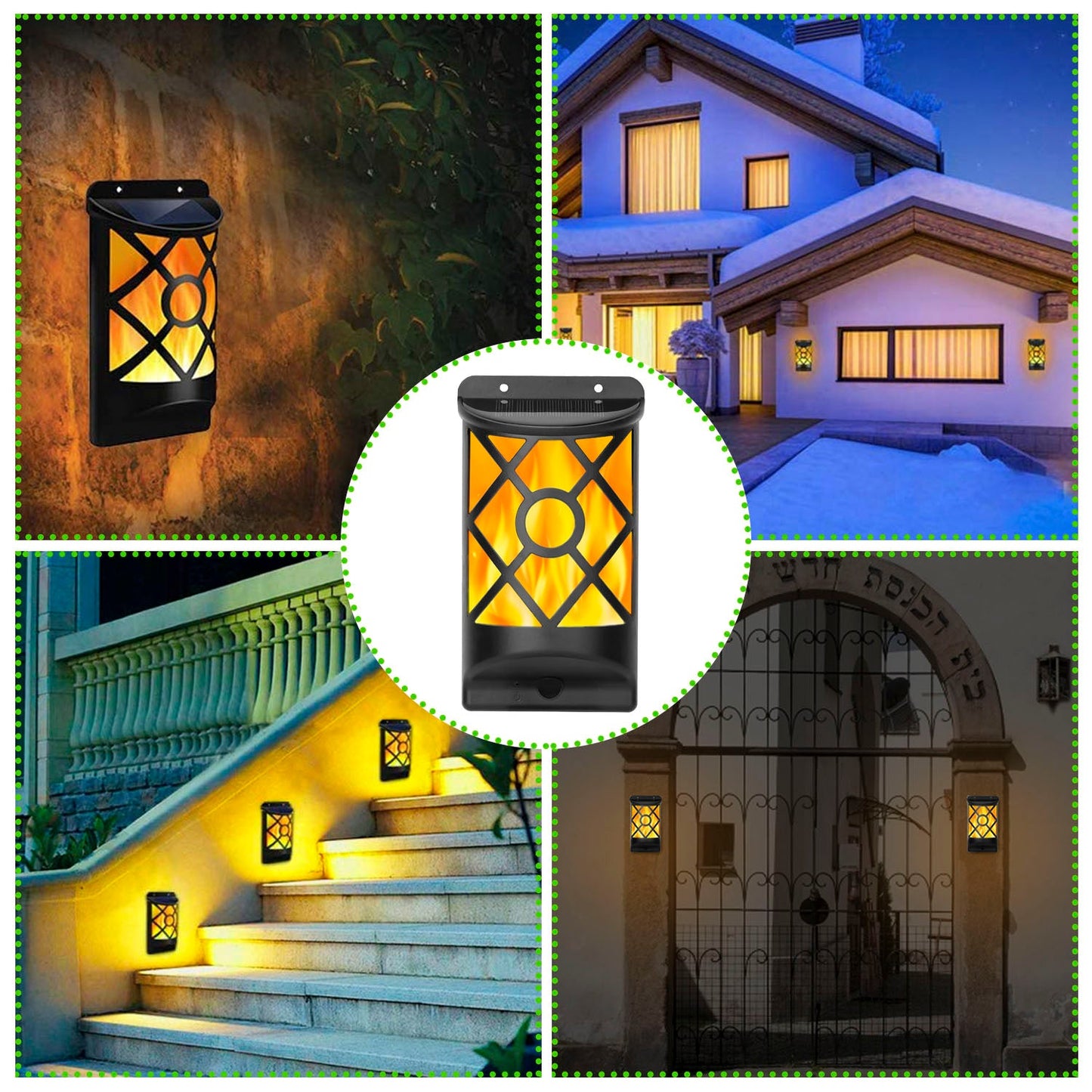 96 LEDs Waterproof Flame Solar Lights Outdoor __stock:100 Outdoor Lighting refund_fee:1200 Warranty