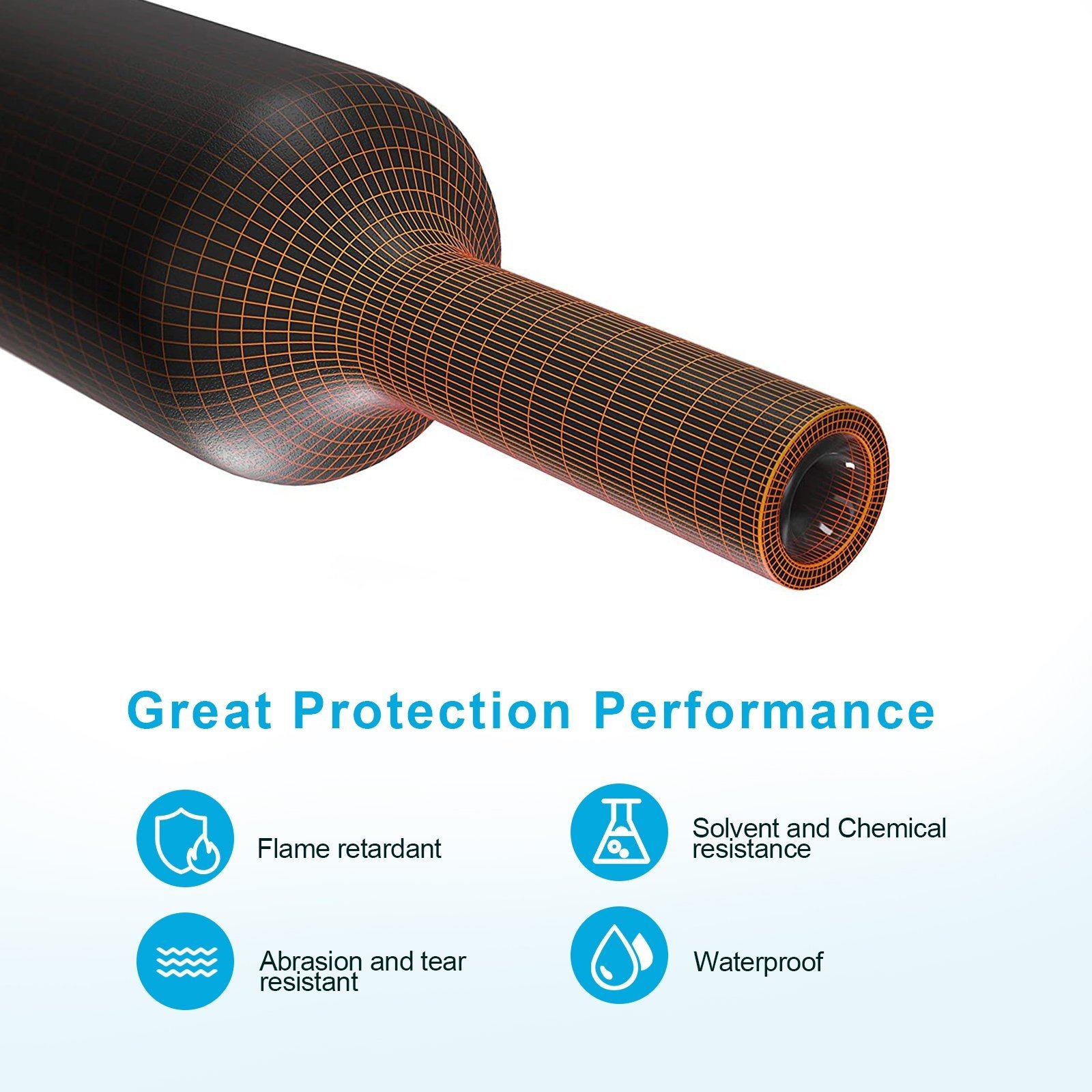 98Ft Heat Shrink Tubing Roll Waterproof Insulation Sealing __stock:50 Home Improvement refund_fee:1200 Warranty