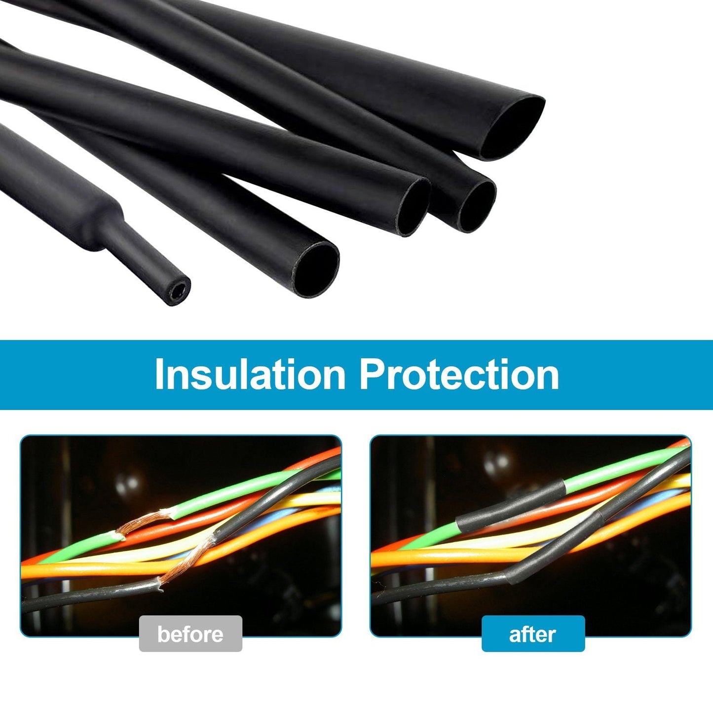 98Ft Heat Shrink Tubing Roll Waterproof Insulation Sealing __stock:50 Home Improvement refund_fee:1200 Warranty