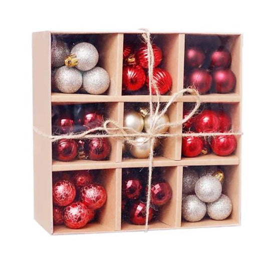 99-Piece: Christmas Balls Ornaments for Christmas Tree Gift Box Set Red __stock:100 Holiday Decor & Apparel refund_fee:1200