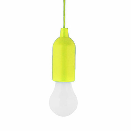 LED Pull Cord Hanging Bulb yellow decoration Garden & Patio