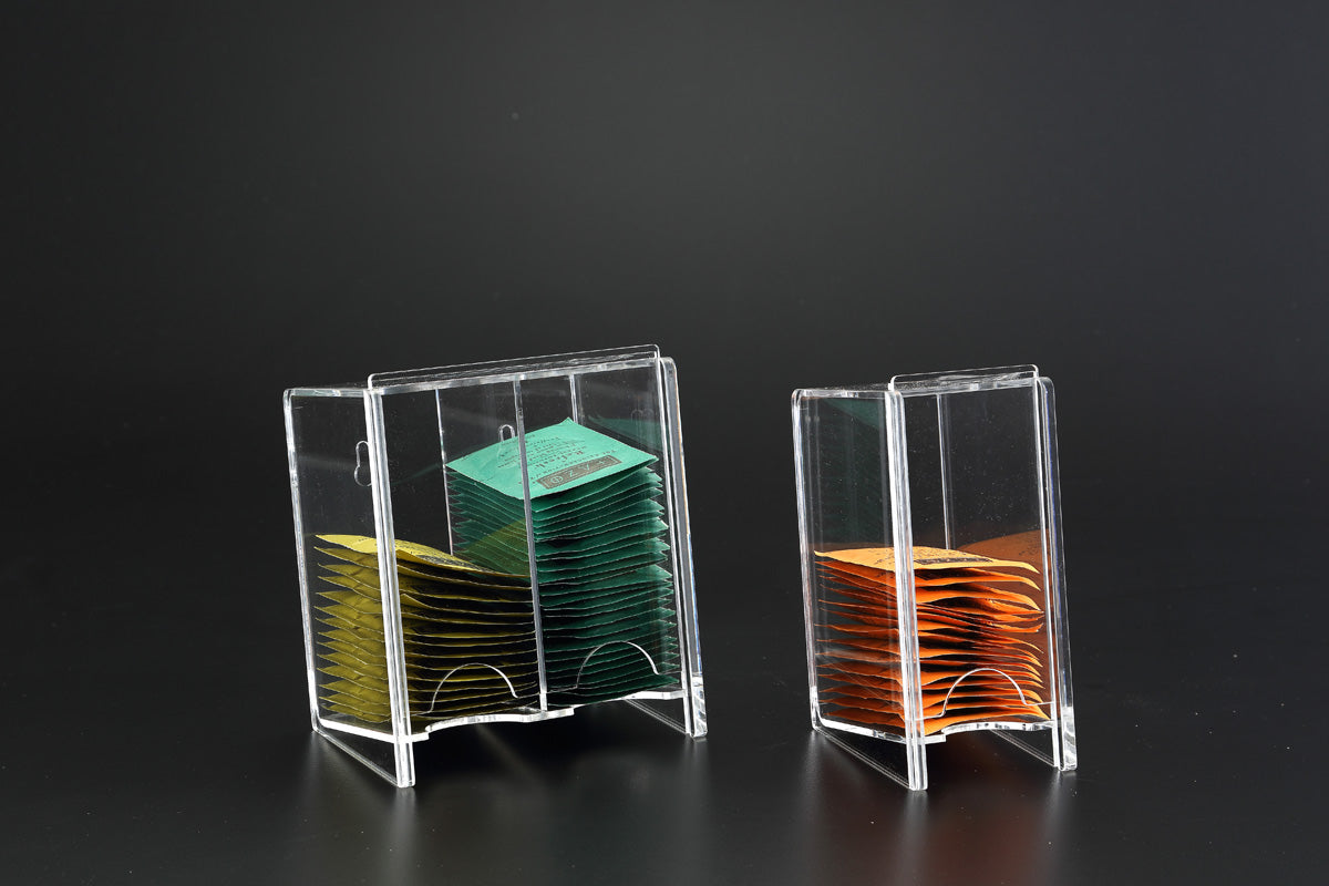 2-Compartment Table-Top Tea Bag Dispenser