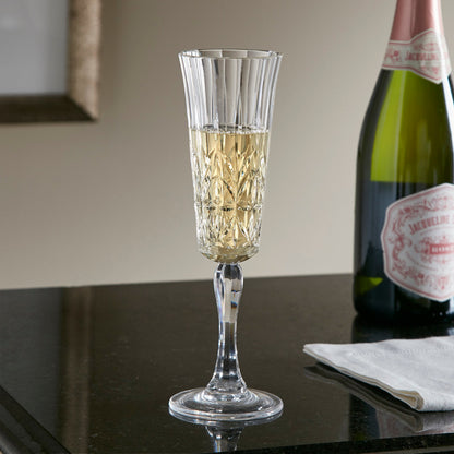 Royal Carved Stemmed Champagne Glass Featured