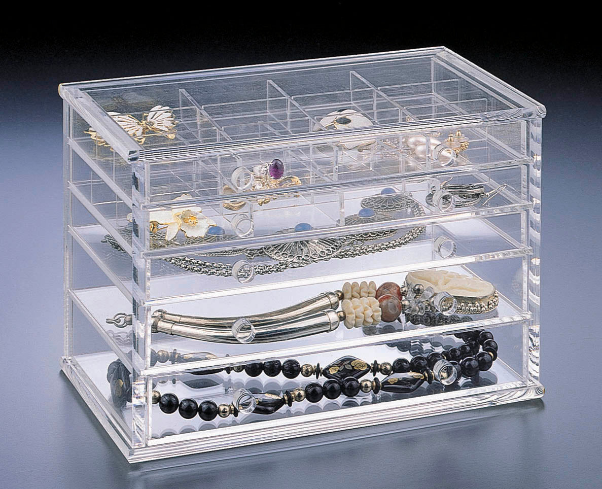 5-Drawer Jewelry Box (Including Dividers For Top 2 Drawers)