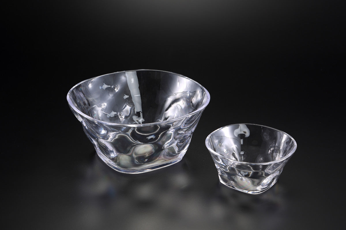 Trapezoid Shaped Dimpled Sm Serving Bowl