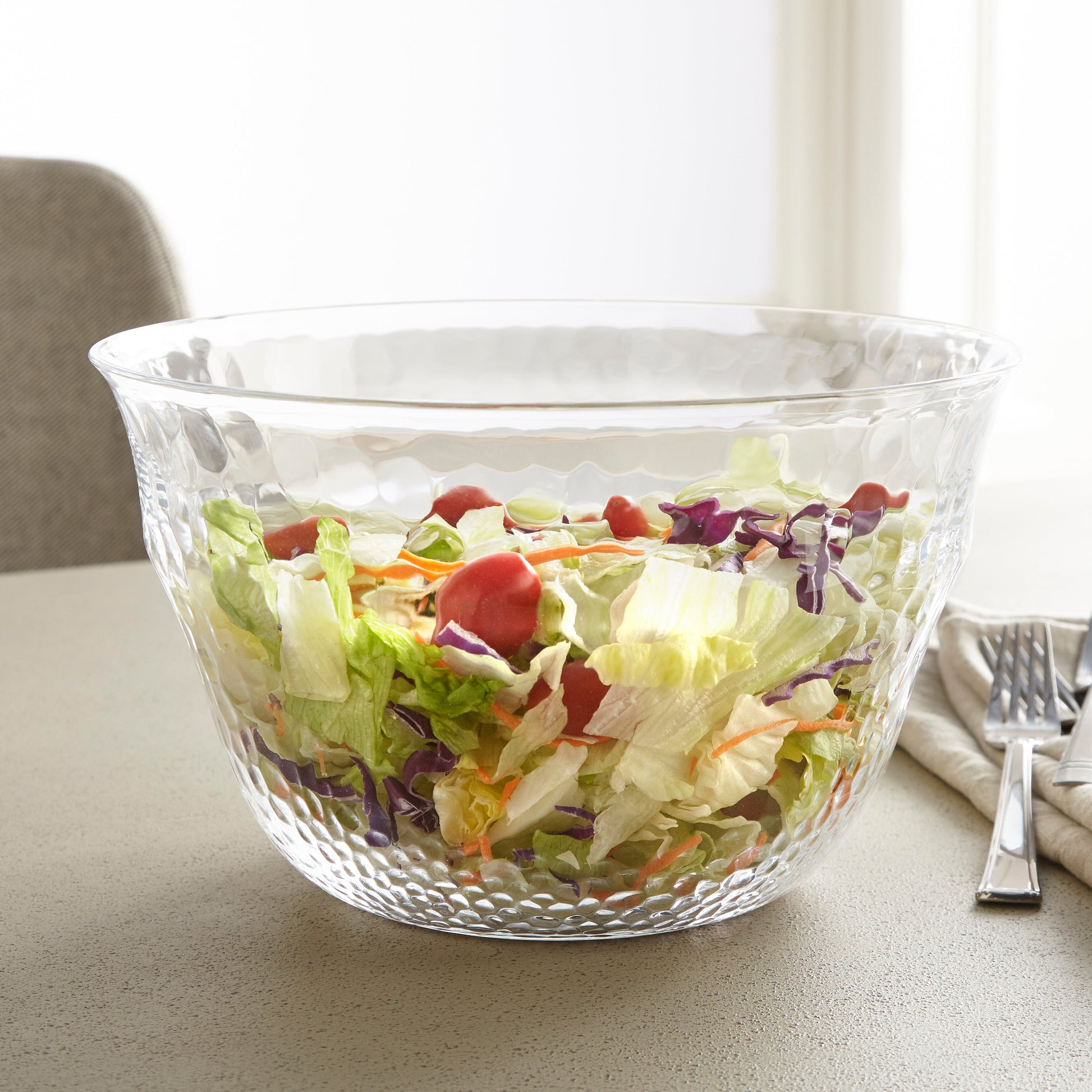 11" Iced Diamonds Salad Bowl Featured