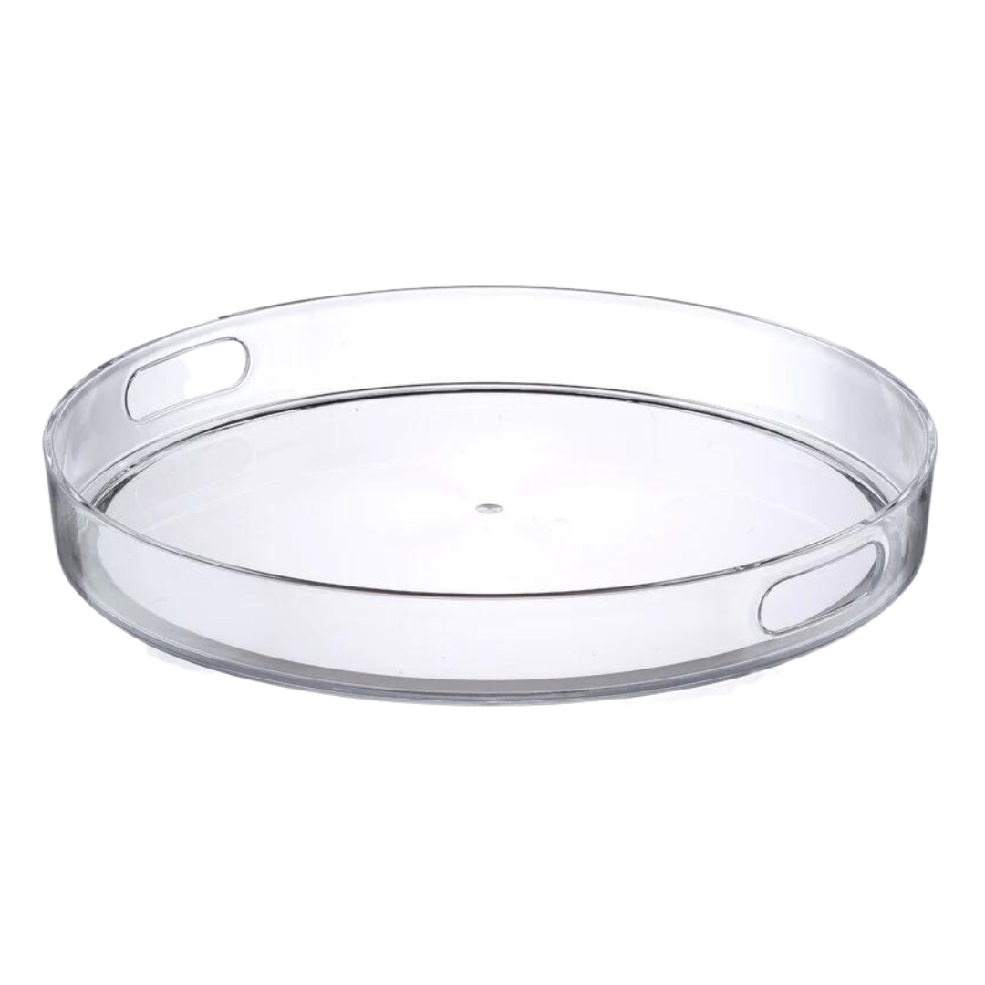 15" Round Tray With Handles Featured