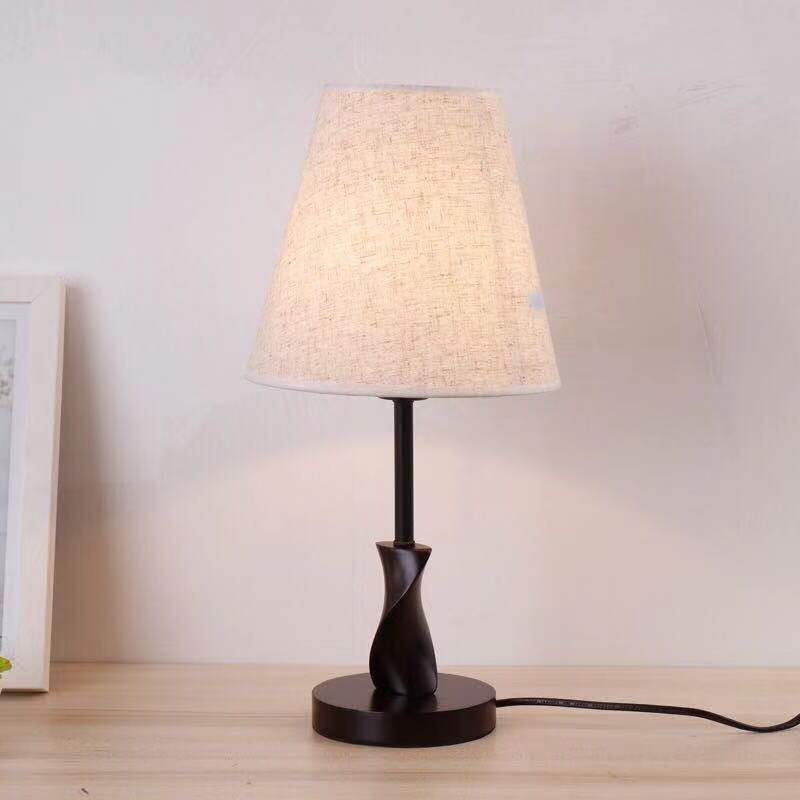 Wooden Retro Bedside Lamp