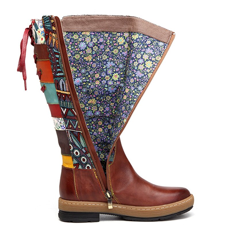 Tribal Bohemian Calf Boots