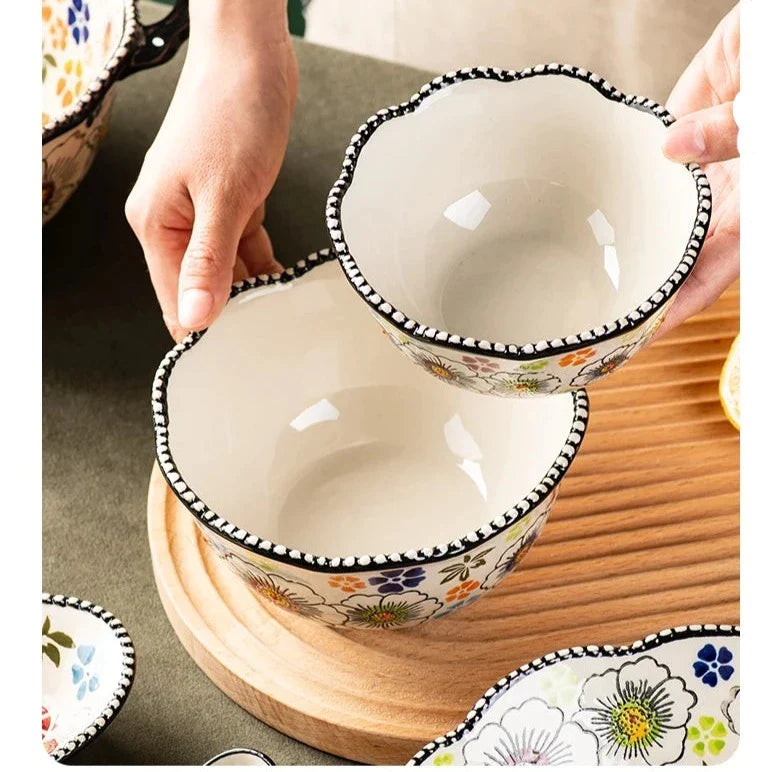 The Blooming of Oz Embossed Ceramic Bowls