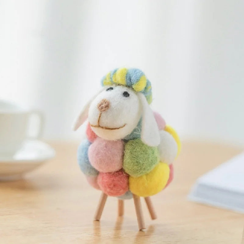 Wool Mini Sheep Figurine