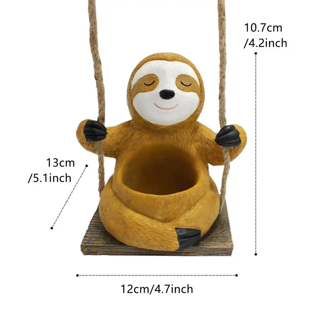 Swing Sloth Flower Pot