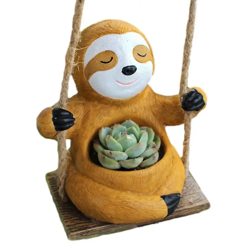 Swing Sloth Flower Pot