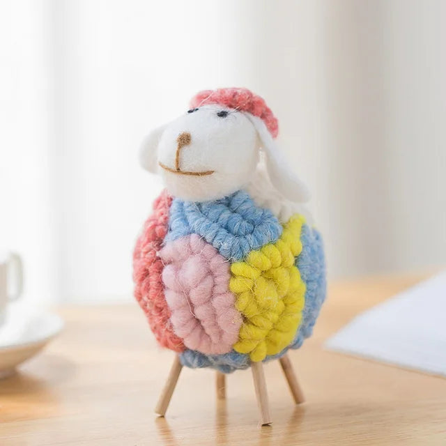 Wool Mini Sheep Figurine