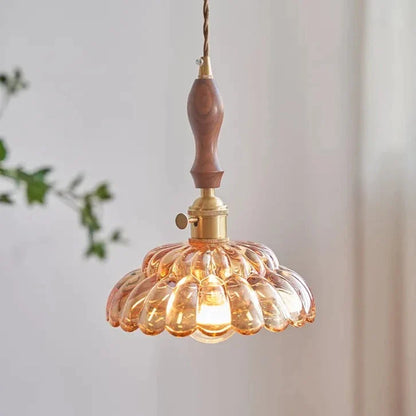 Wooden Handle Pendant Light