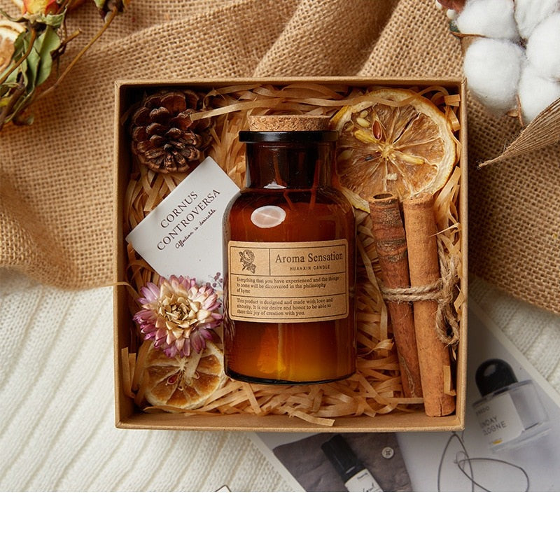 Vintage Aromatherapy Scented Candle Gift Box