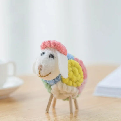 Wool Mini Sheep Figurine