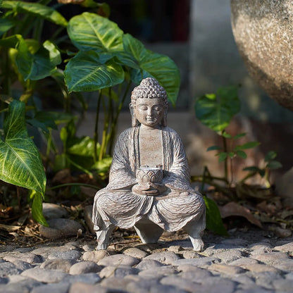 Zen Buddha Solar Statue