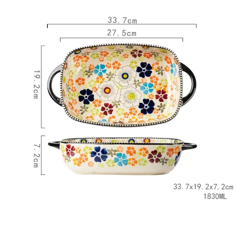 The Blooming of Oz Embossed Ceramic Baking Dish